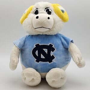NC Tar Heels Ram Football Reversible Plush 13" Blue White Stuffed Animal Toy